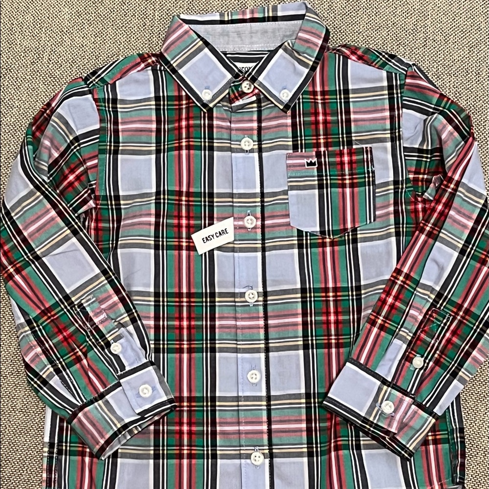 Crown & Ivy (Belk) plaid button down shirt, size 3T